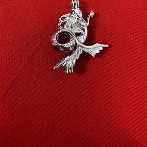 Silver Tone Mermaid Essential Oil Diffuser Pendant